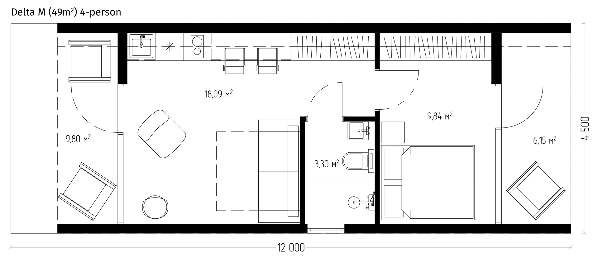 Delta technical elevation view two