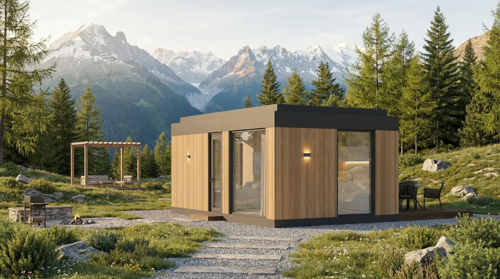 Swift modular home exterior with extended layout option