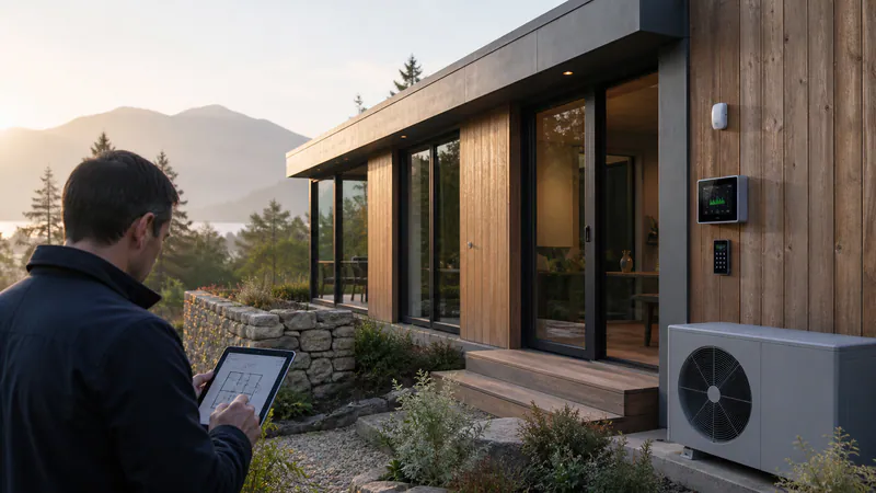 AI Modular Home: Planning and Operation — QHOME technology guide AI Modular Home: Planning and Operation — editorial planning scene