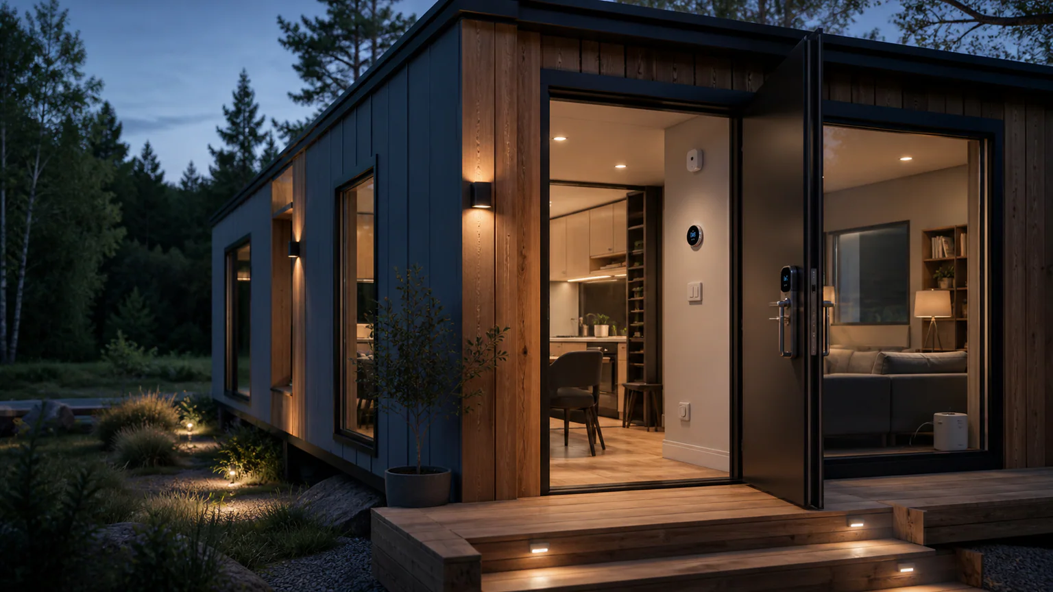 Smart Modular Home: Automation Package — QHOME technology guide Smart Modular Home: Automation Package — editorial planning scene