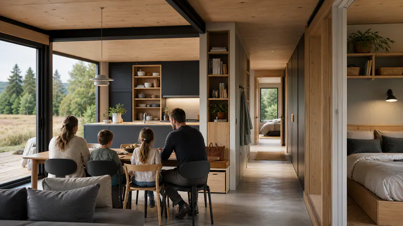 Family Modular Home: Layout, Bedrooms and Long-Term Comfort — QHOME technology guide Family Modular Home: Layout, Bedrooms and Long-Term Comfort — editorial planning scene