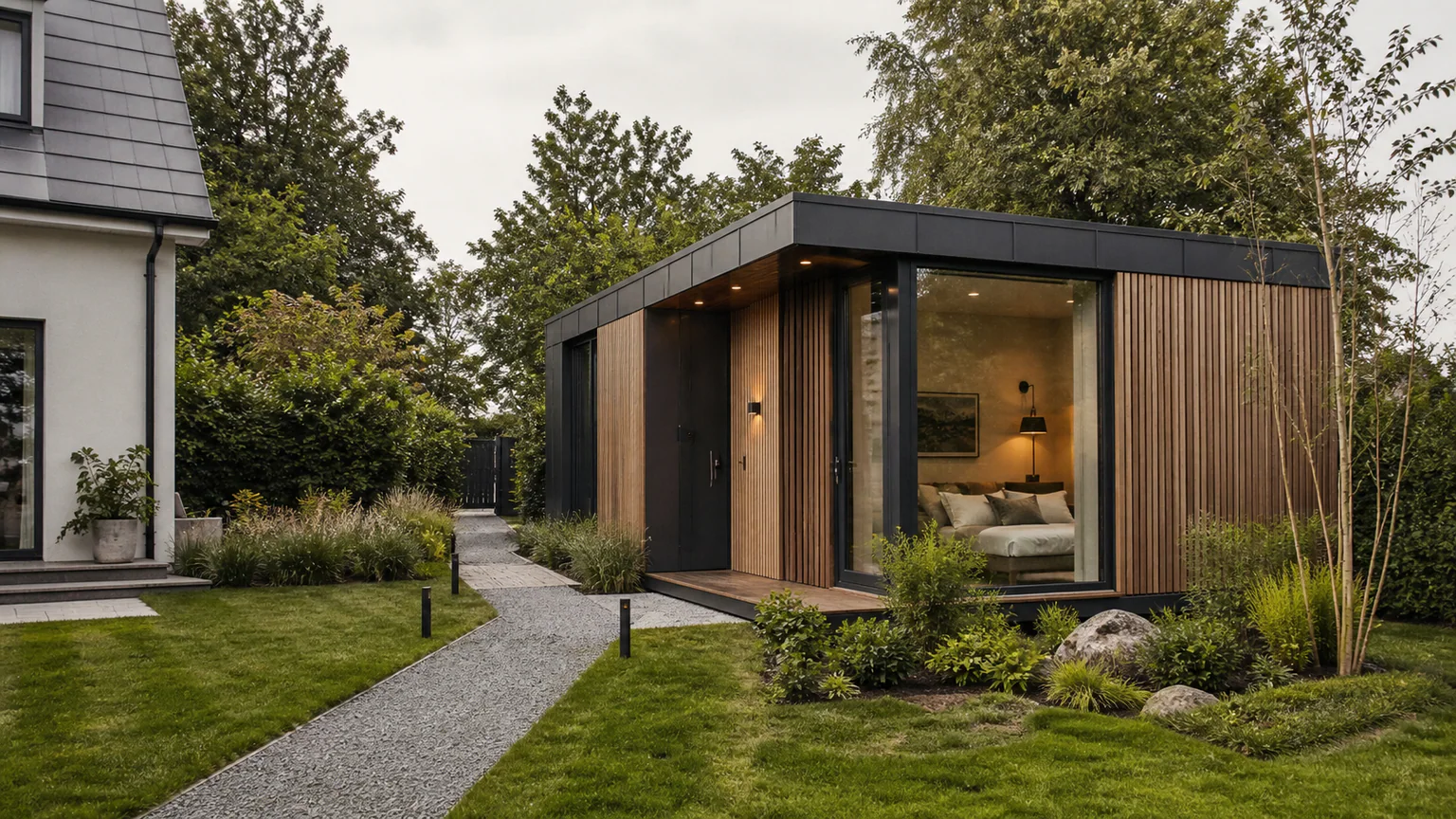 Modular Guest House: Extra Accommodation On Private Land — QHOME technology guide Modular Guest House: Extra Accommodation On Private Land — editorial planning scene