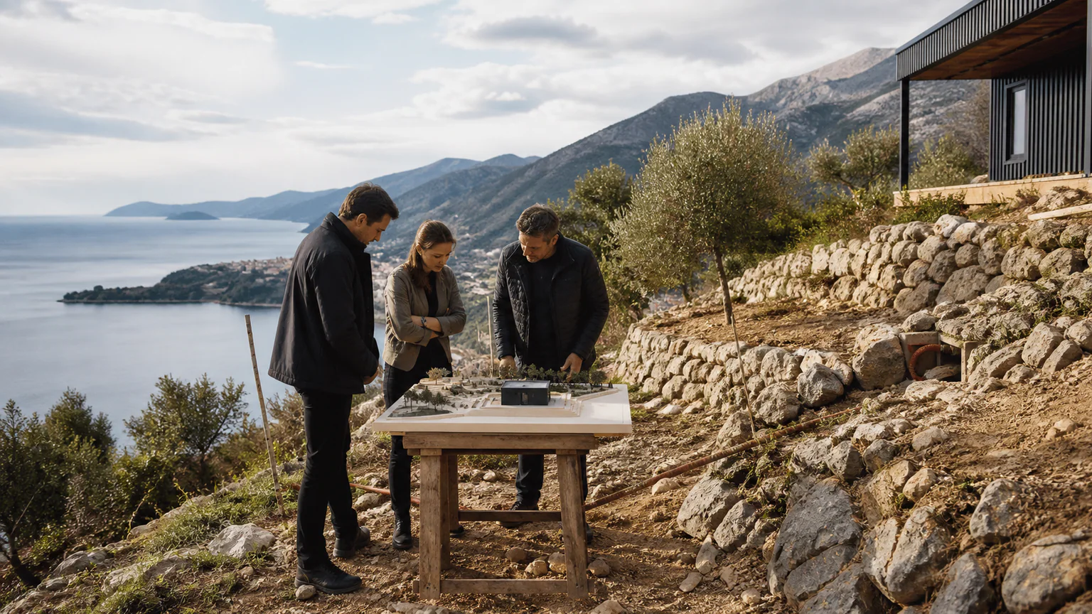 Modular Homes in Croatia: Permits and Planning — QHOME technology guide Modular Homes in Croatia: Permits and Planning — editorial planning scene