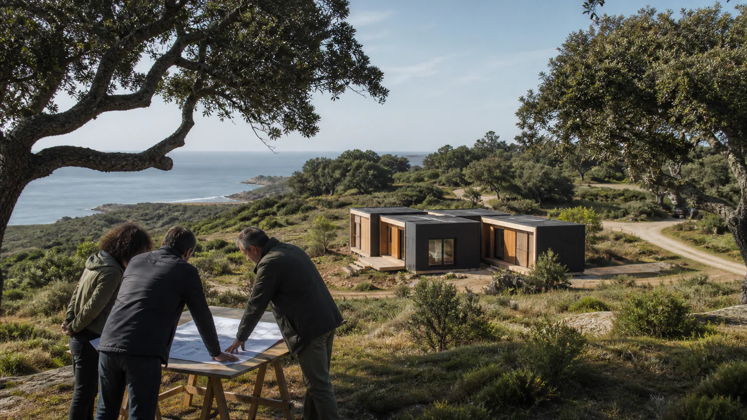 Modular Homes in Portugal: Permits and Planning — QHOME technology guide Modular Homes in Portugal: Permits and Planning — editorial planning scene