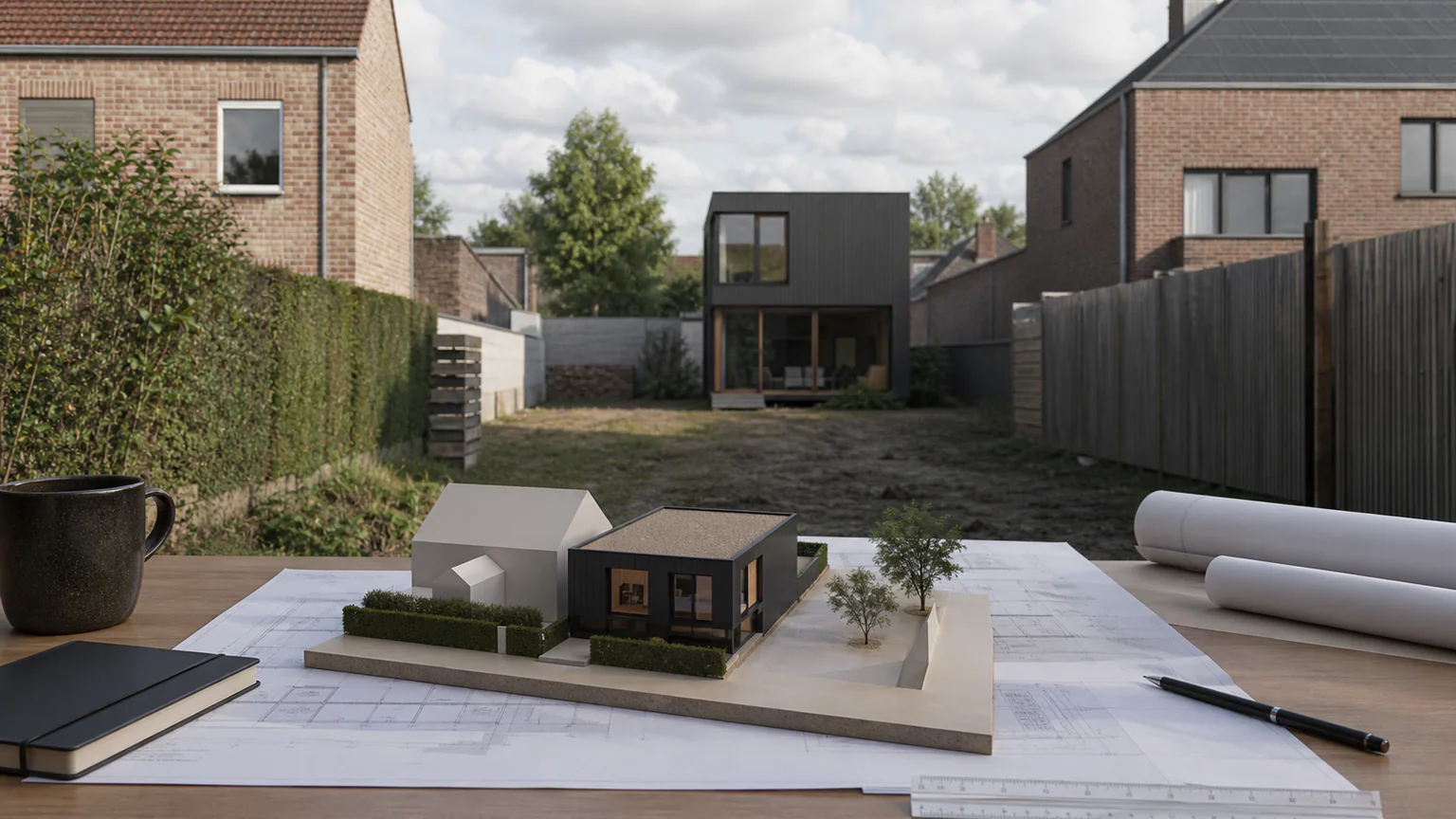 Modular Homes in Belgium: Permits and Planning — QHOME technology guide Modular Homes in Belgium: Permits and Planning — editorial planning scene