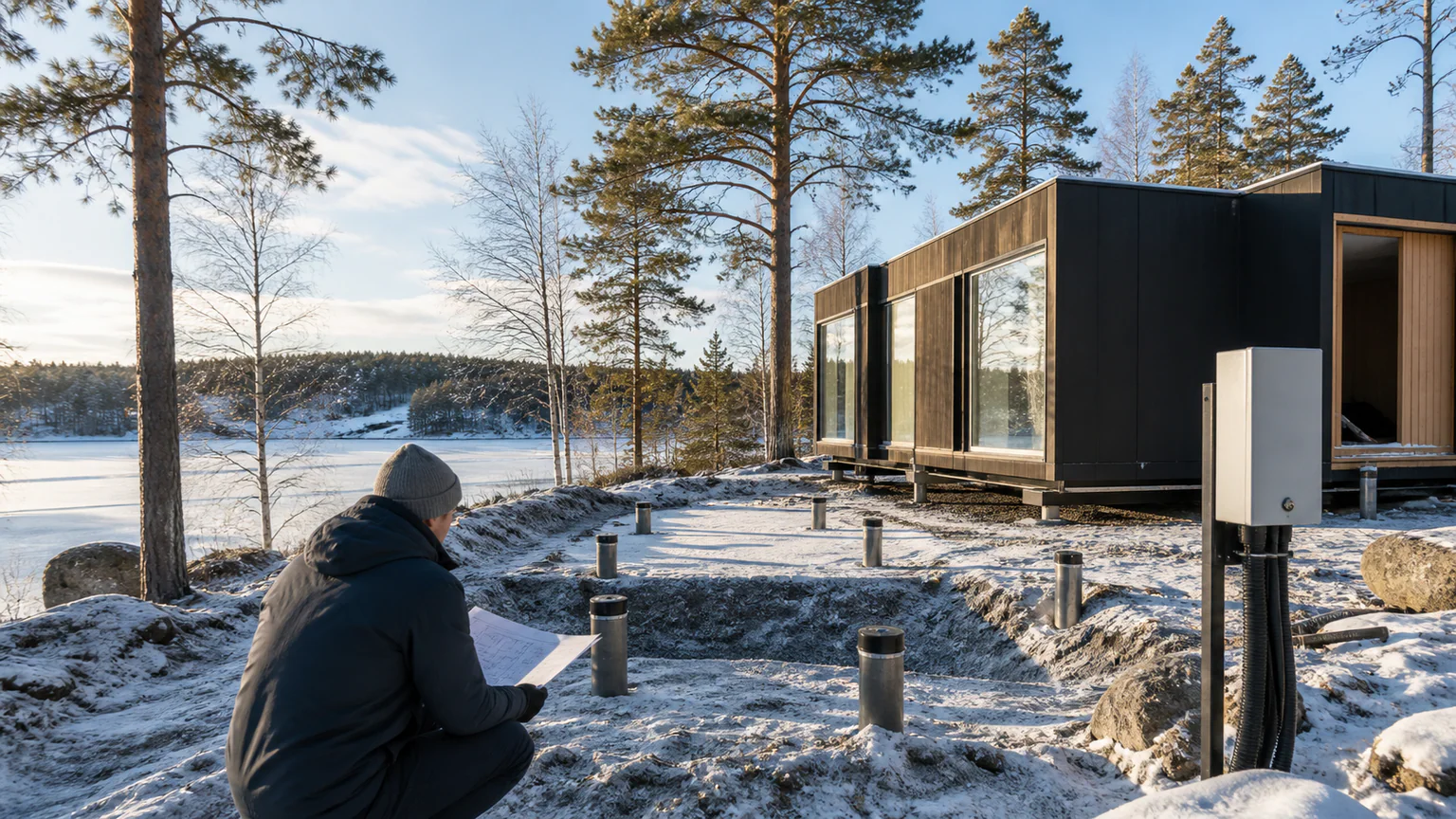 Modular Home in Finland: Finland — QHOME technology guide Modular Home in Finland: Finland — editorial planning scene