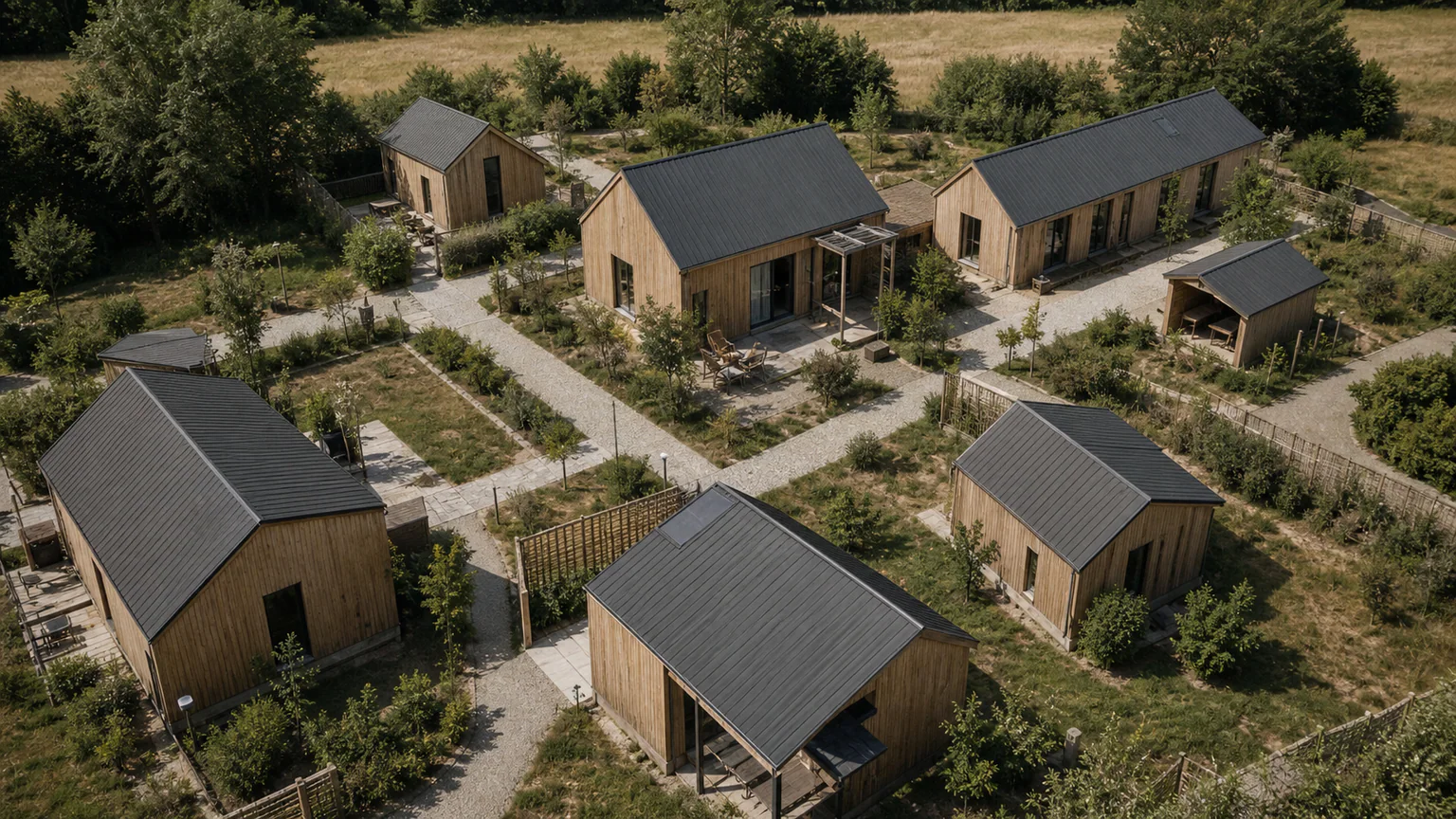 Modular Cottage Village Investment: Multi-Unit Returns — QHOME technology guide Modular Cottage Village Investment: Multi-Unit Returns — editorial planning scene