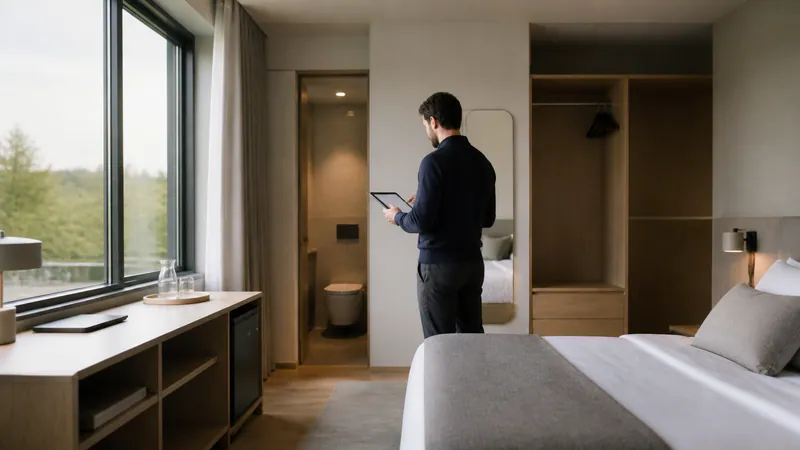 Modular Hotel Room: Hotel-Ready Unit — QHOME technology guide Modular Hotel Room: Hotel-Ready Unit — editorial planning scene