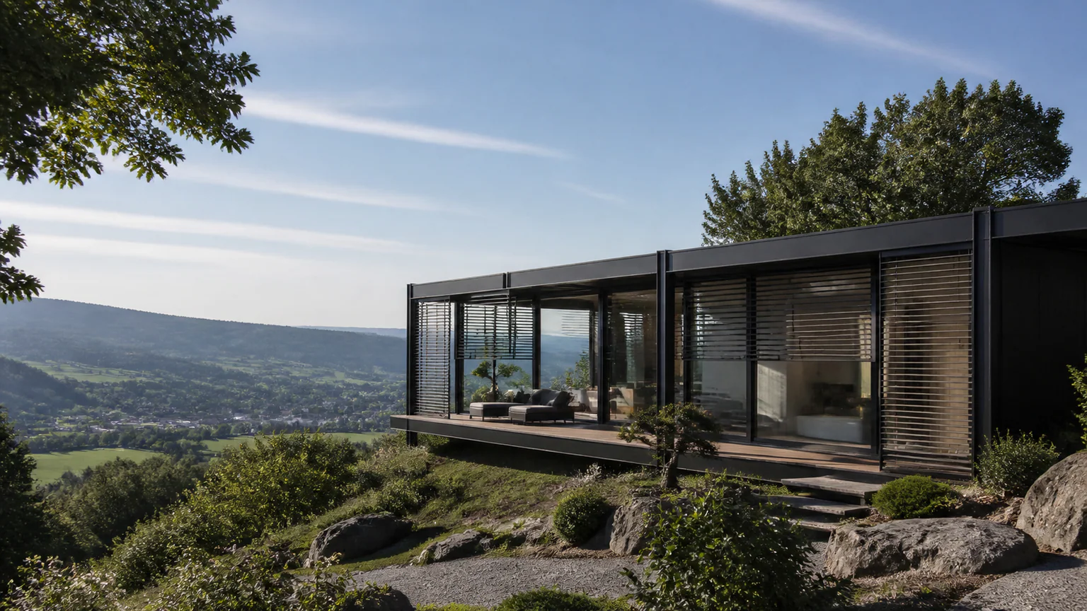 Panoramic Modular Home: View-Driven Design — QHOME technology guide Panoramic Modular Home: View-Driven Design — editorial planning scene