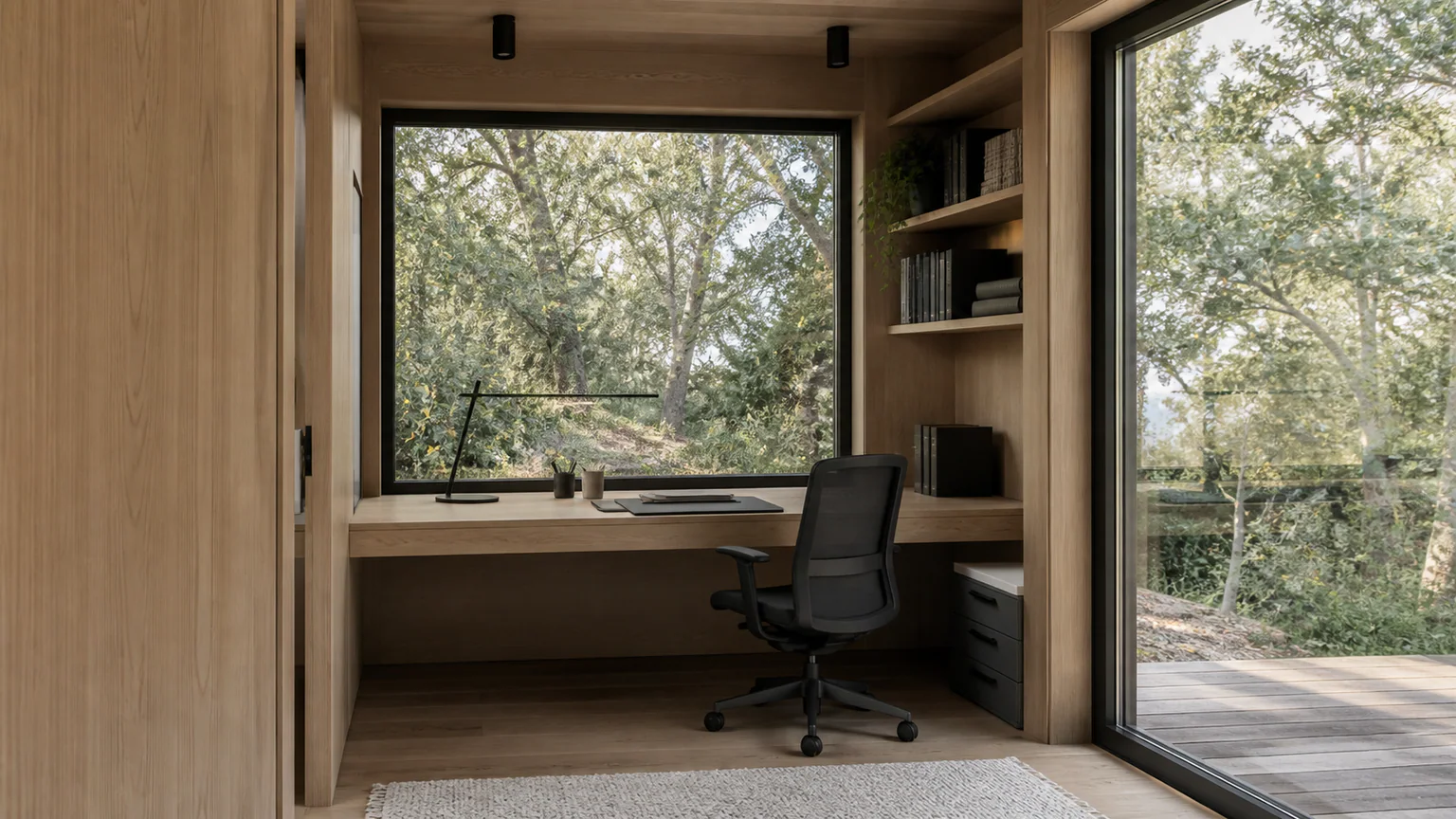 Modular Home for Remote Work: Work from Nature — QHOME technology guide Modular Home for Remote Work: Work from Nature — editorial planning scene