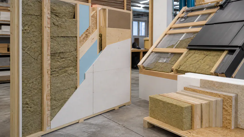Modular Home Insulation: Insulation Materials — QHOME technology guide Modular Home Insulation: Insulation Materials — editorial planning scene