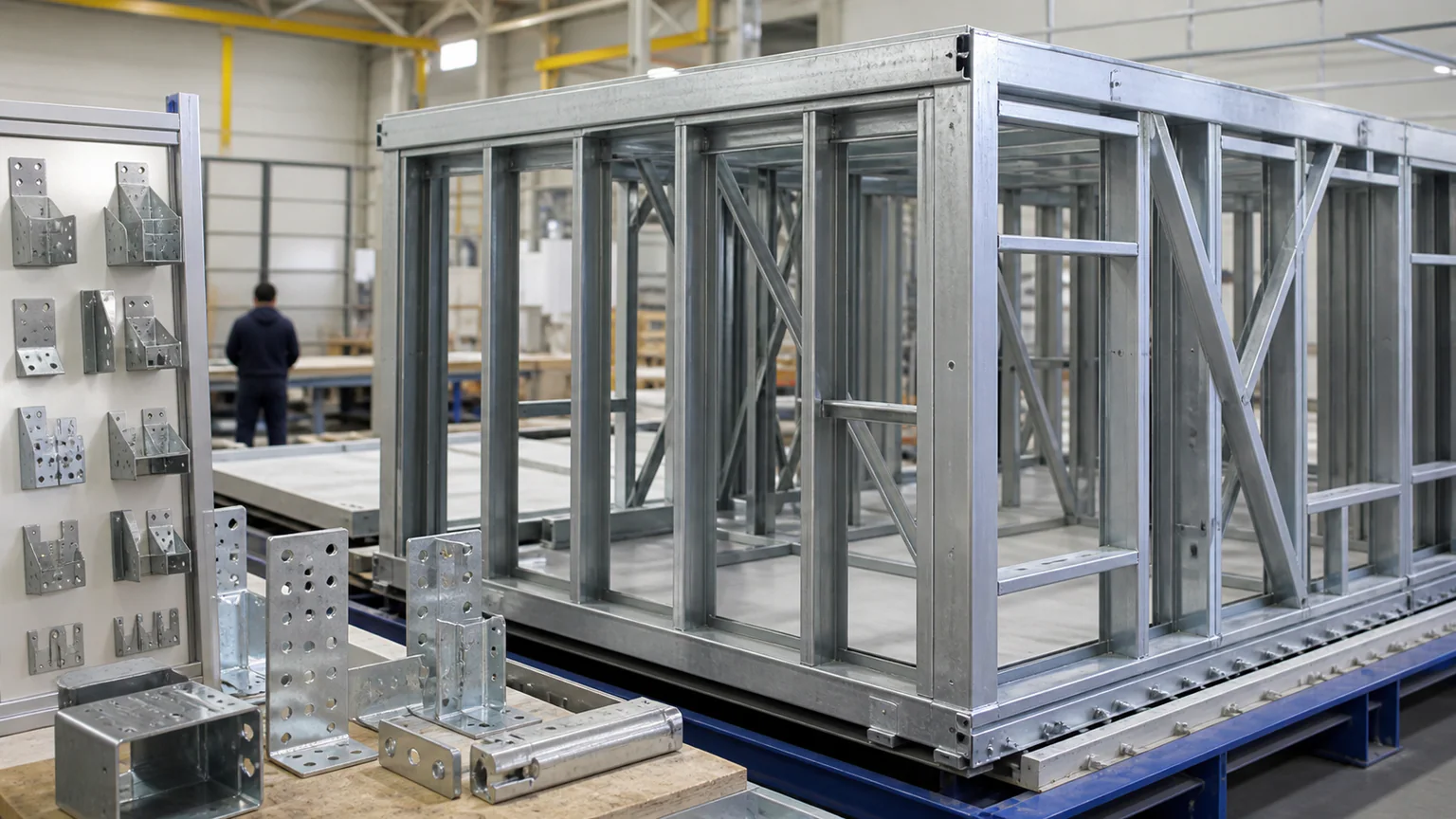 Steel Frame Modular Home: Structure Comparison — QHOME technology guide Steel Frame Modular Home: Structure Comparison — editorial planning scene