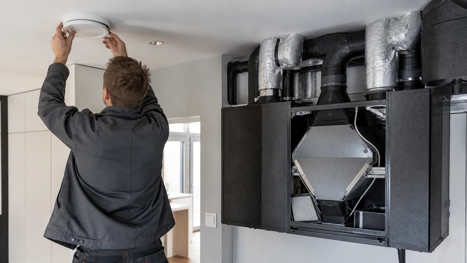 Ventilation Modular Home: Humidity Control — QHOME technology guide Ventilation Modular Home: Humidity Control — editorial planning scene